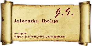 Jelenszky Ibolya névjegykártya